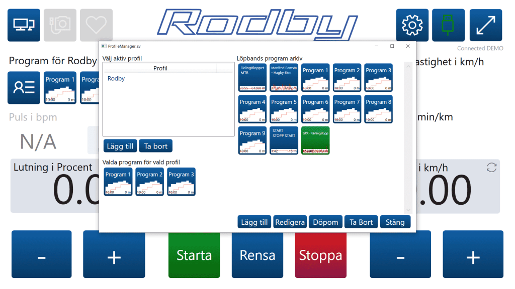 GPX Bansimulering steg 6. Banan är inlagd.