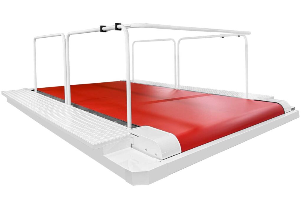 Rodby Luge Treadmill RL4500E x 2000 with a red 7 mm extra-durable belt